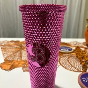 Barbie Studded 32oz Tumbler Cup Pink Metallic